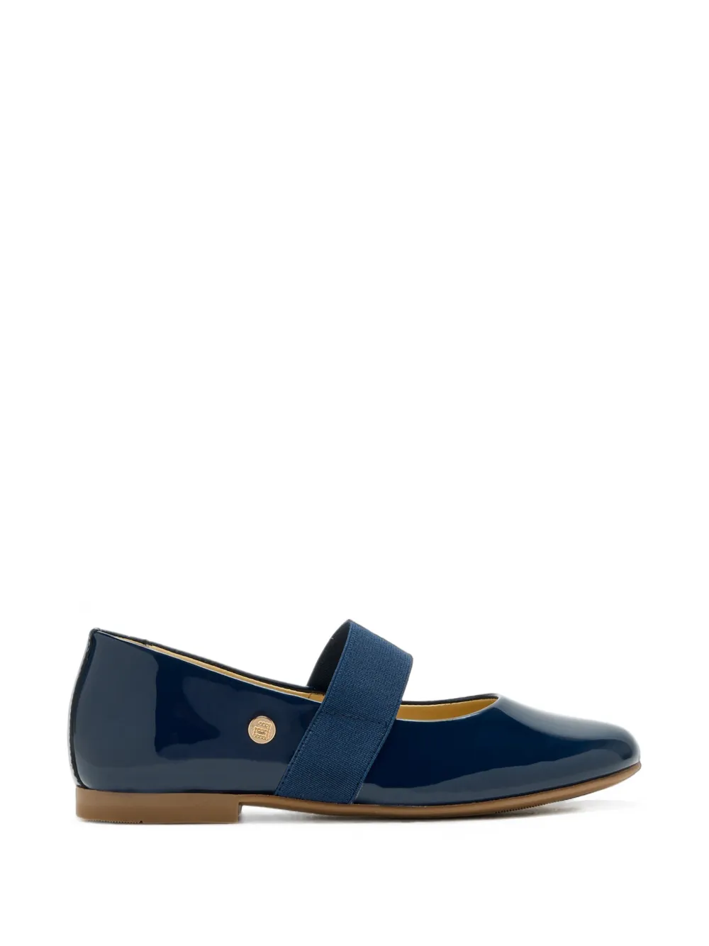 ANDANINES patent-finish elasticated-strap ballet flats - Blu