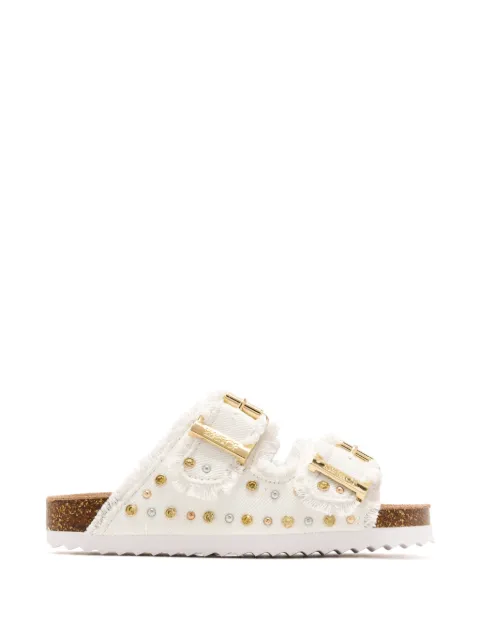 Colors Of California Slofik stud-embellished frayed sandals