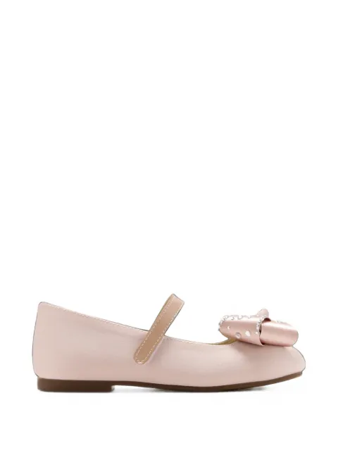 BabyWalker crystal-embellished bow ballet flats