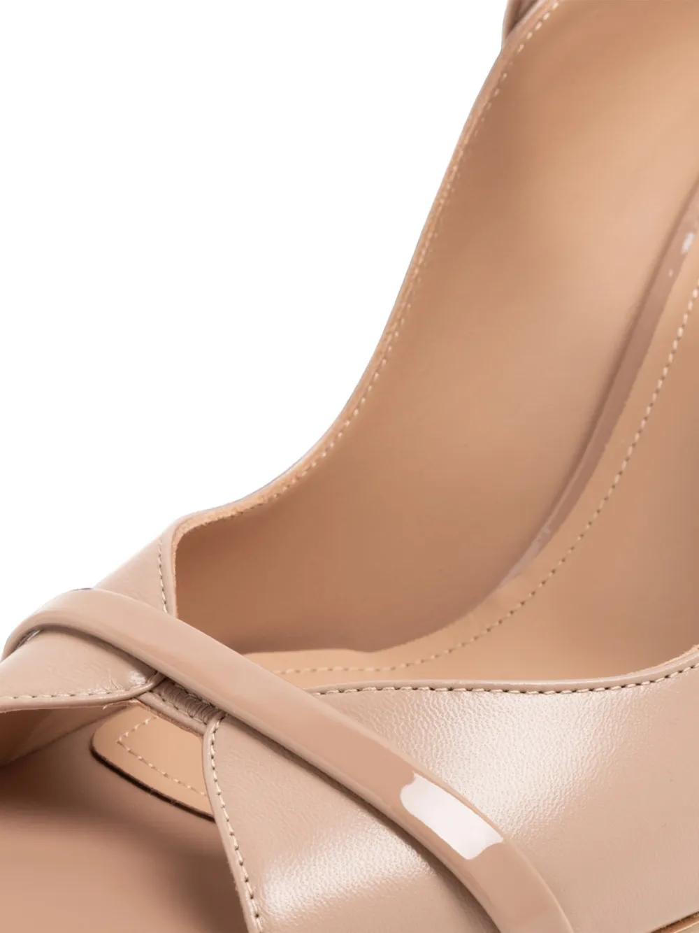 Malone Souliers Noah patent-trim leather sandals Beige