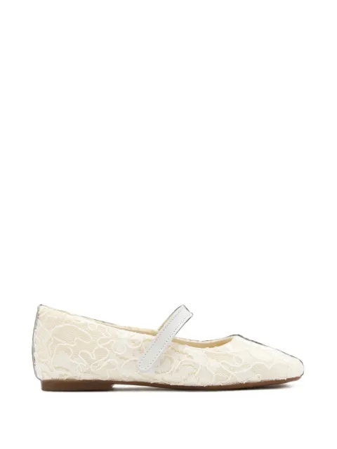 BabyWalker lace-overlay ballet flats