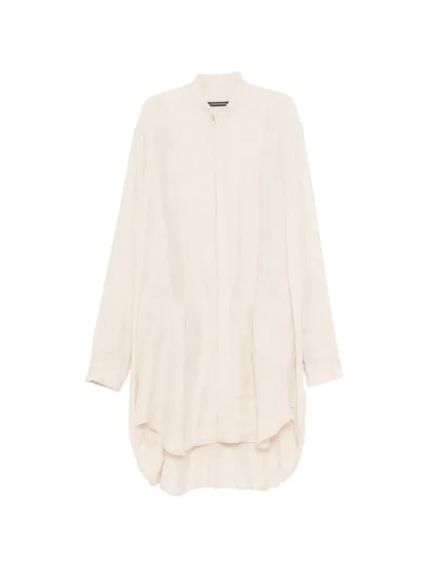 Julius mandarin-collar long-line shirt