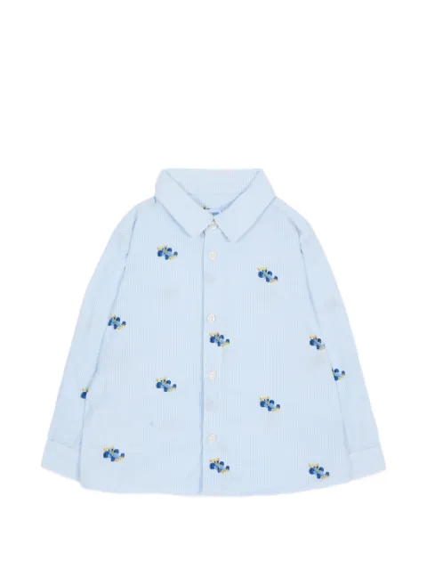 Mayoral car-embroidered striped shirt