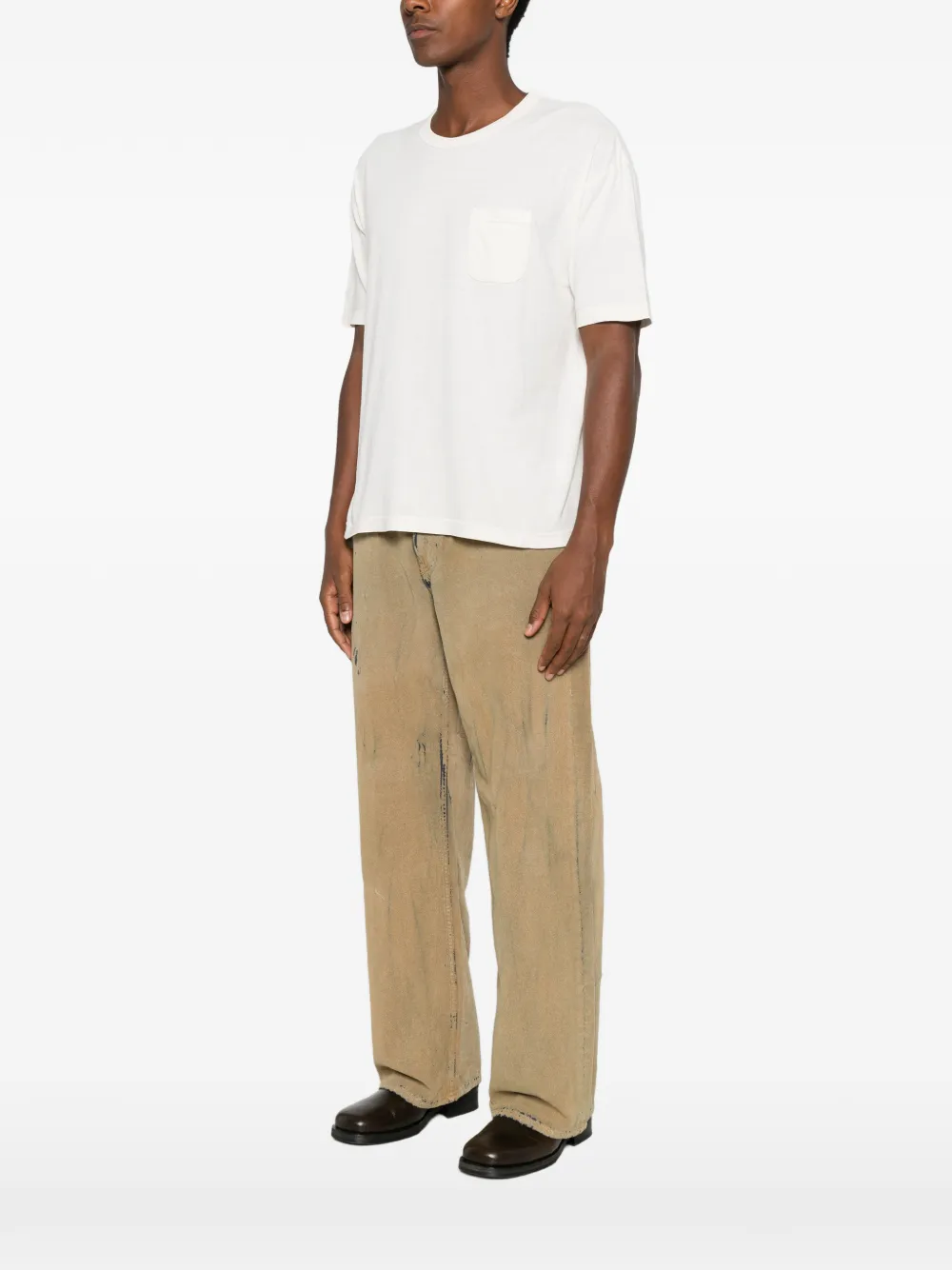 visvim Jumbo chest-pocket T-shirt Beige