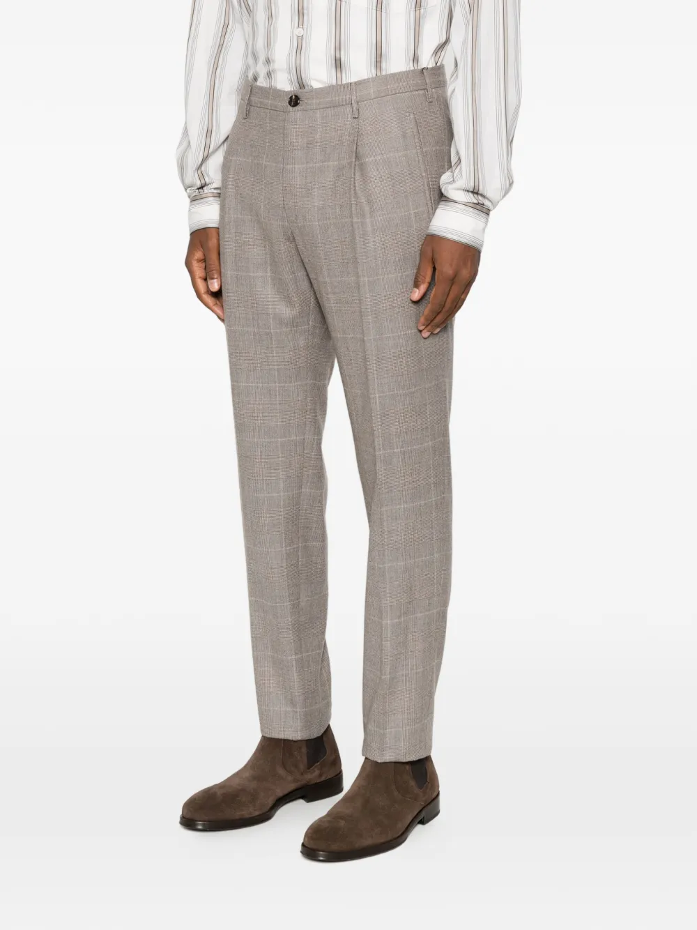 Incotex Geruite broek Grijs