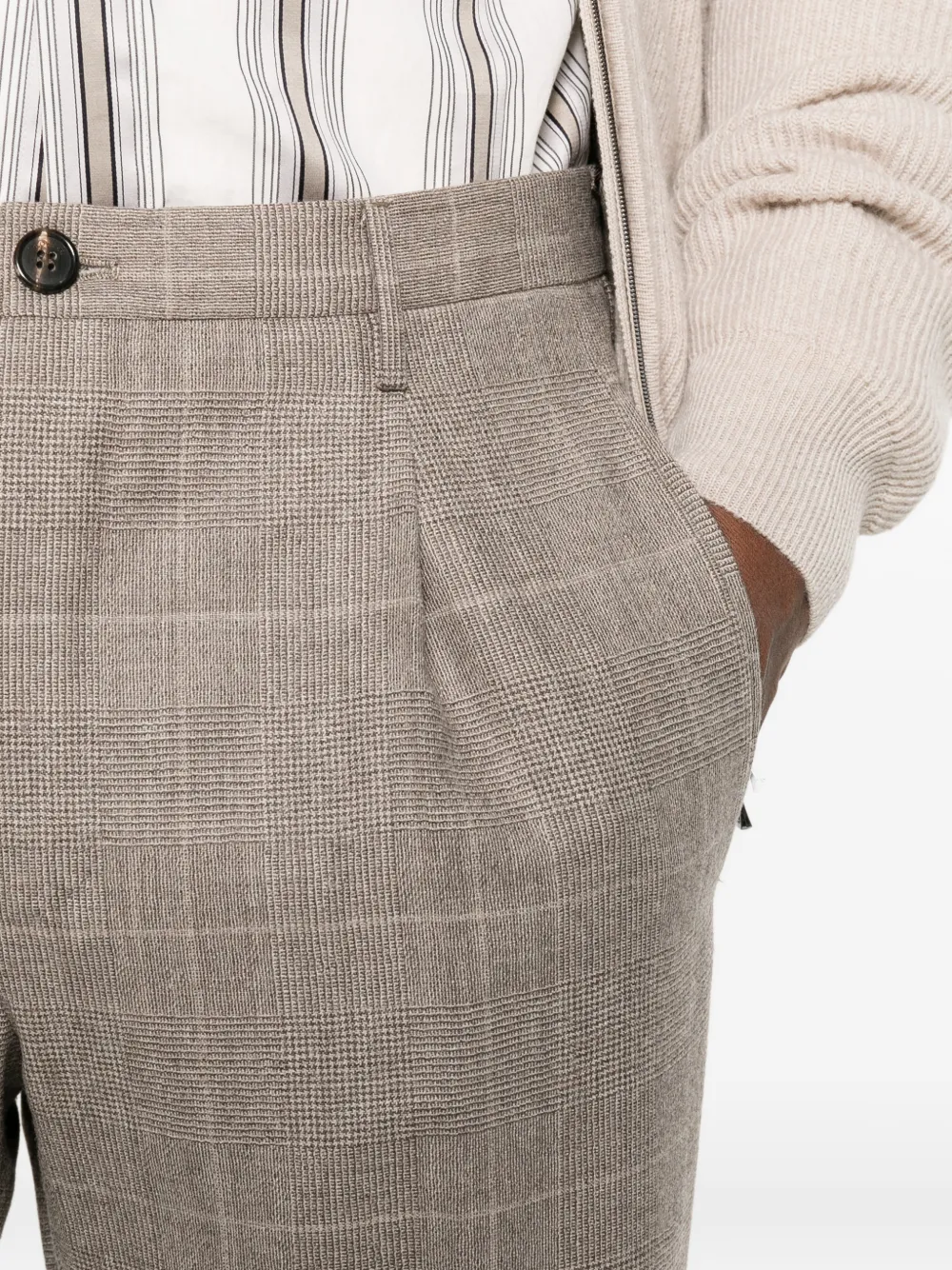 Incotex Geruite broek Grijs