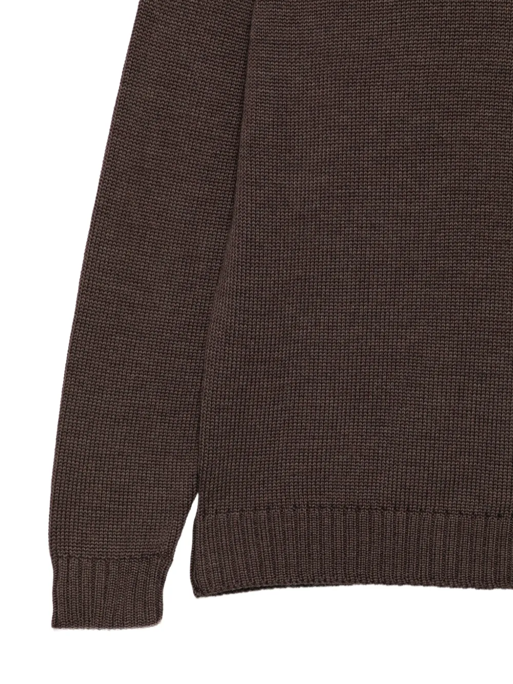 Zanone ribbed-knit crew-neck sweater Bruin
