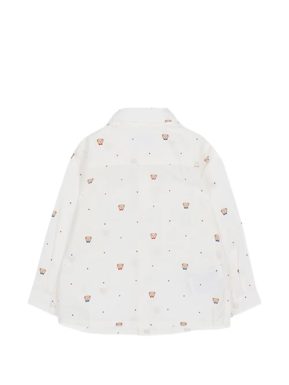Mayoral Blouse met beerprint en sterprint Wit
