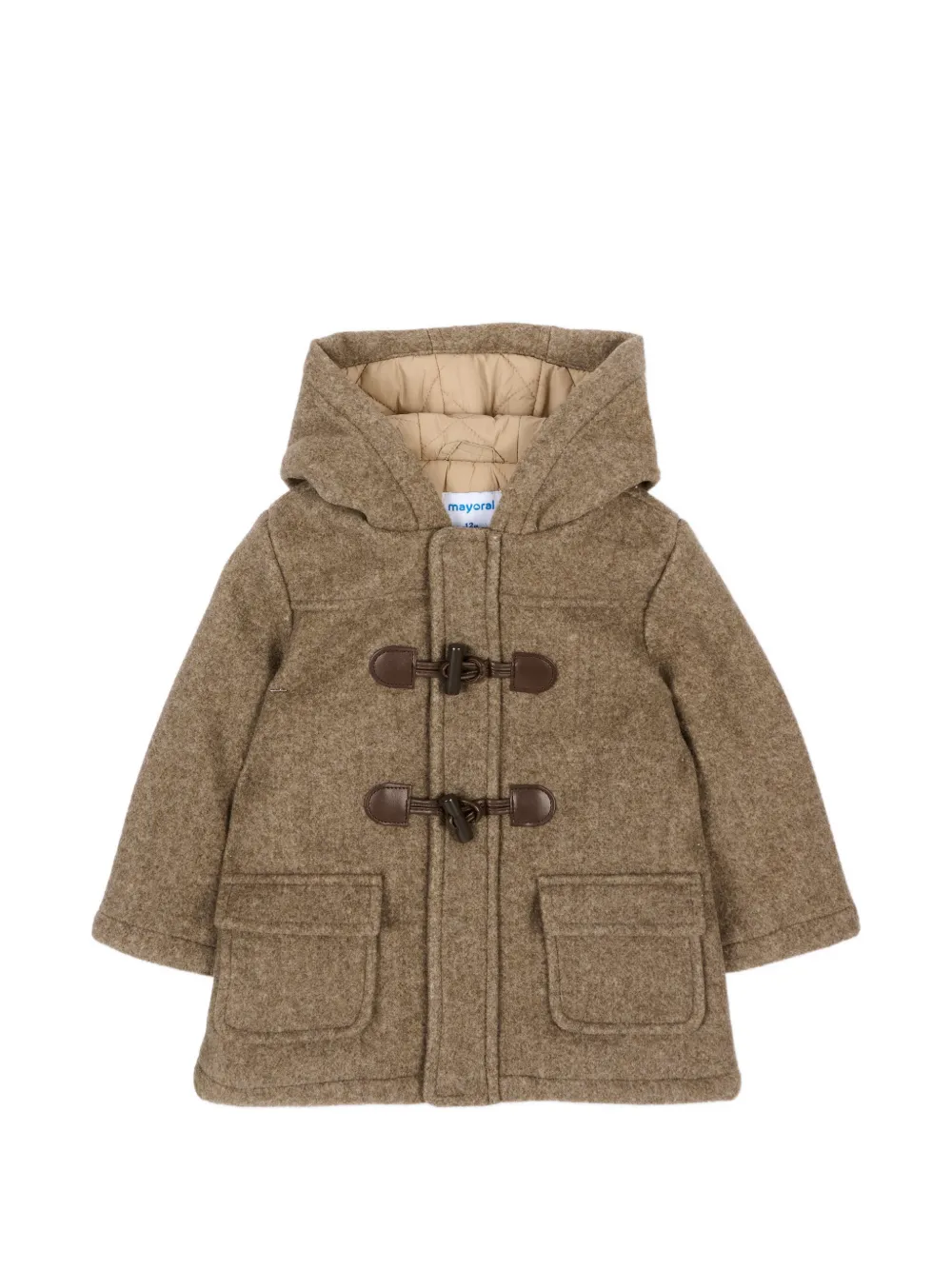 Mayoral hooded toggle-fastening coat - Marrone