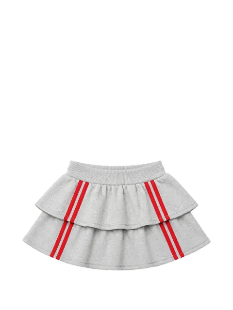 MSGM Kids logo-patch ruffled skirt