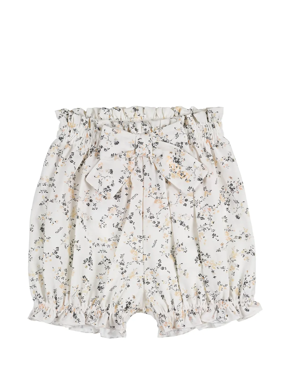 NANAN floral-print bow-detail shorts - Toni neutri