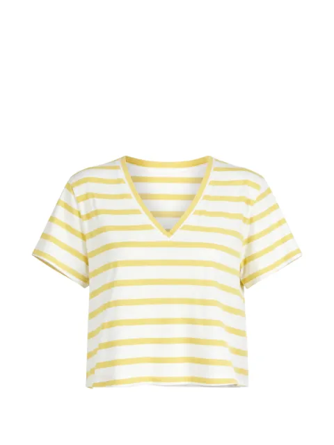 ASKK NY striped Shrunken V-neck T-shirt