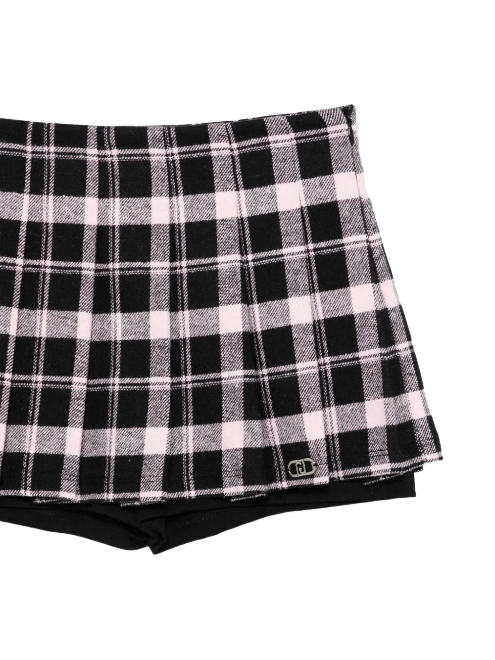 Liu Jo Kids Geruite plooirok Zwart