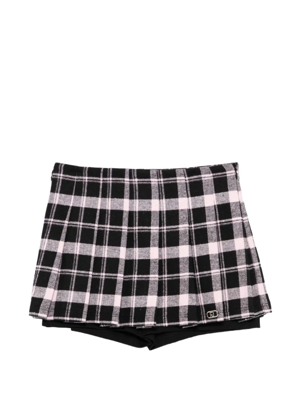 Liu Jo Kids check-pattern pleated skirt - Nero