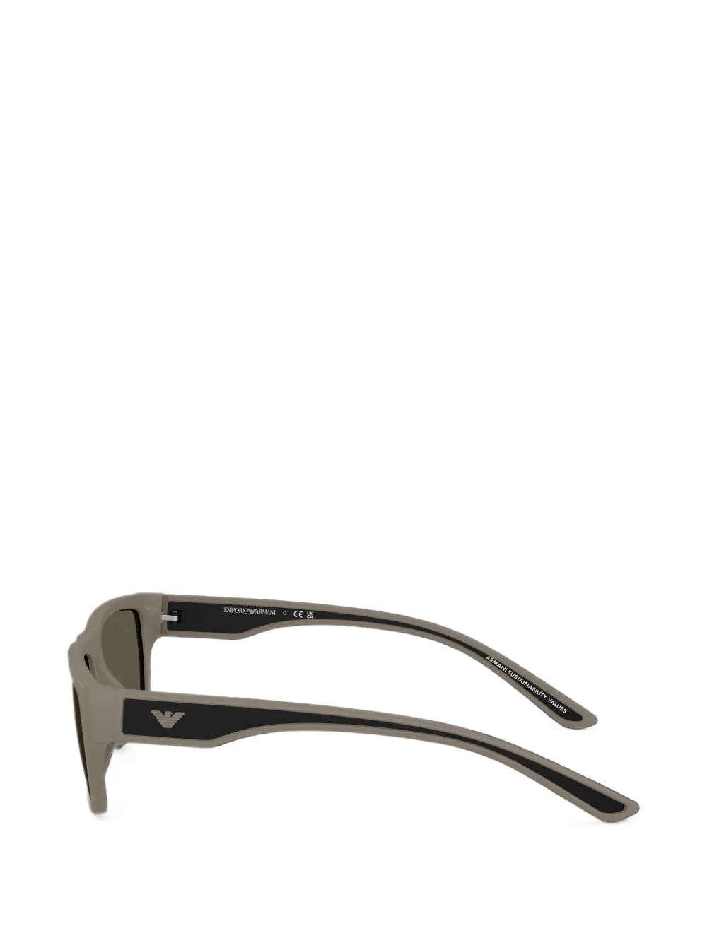 Emporio Armani Zonnebril met rechthoekig montuur Grijs