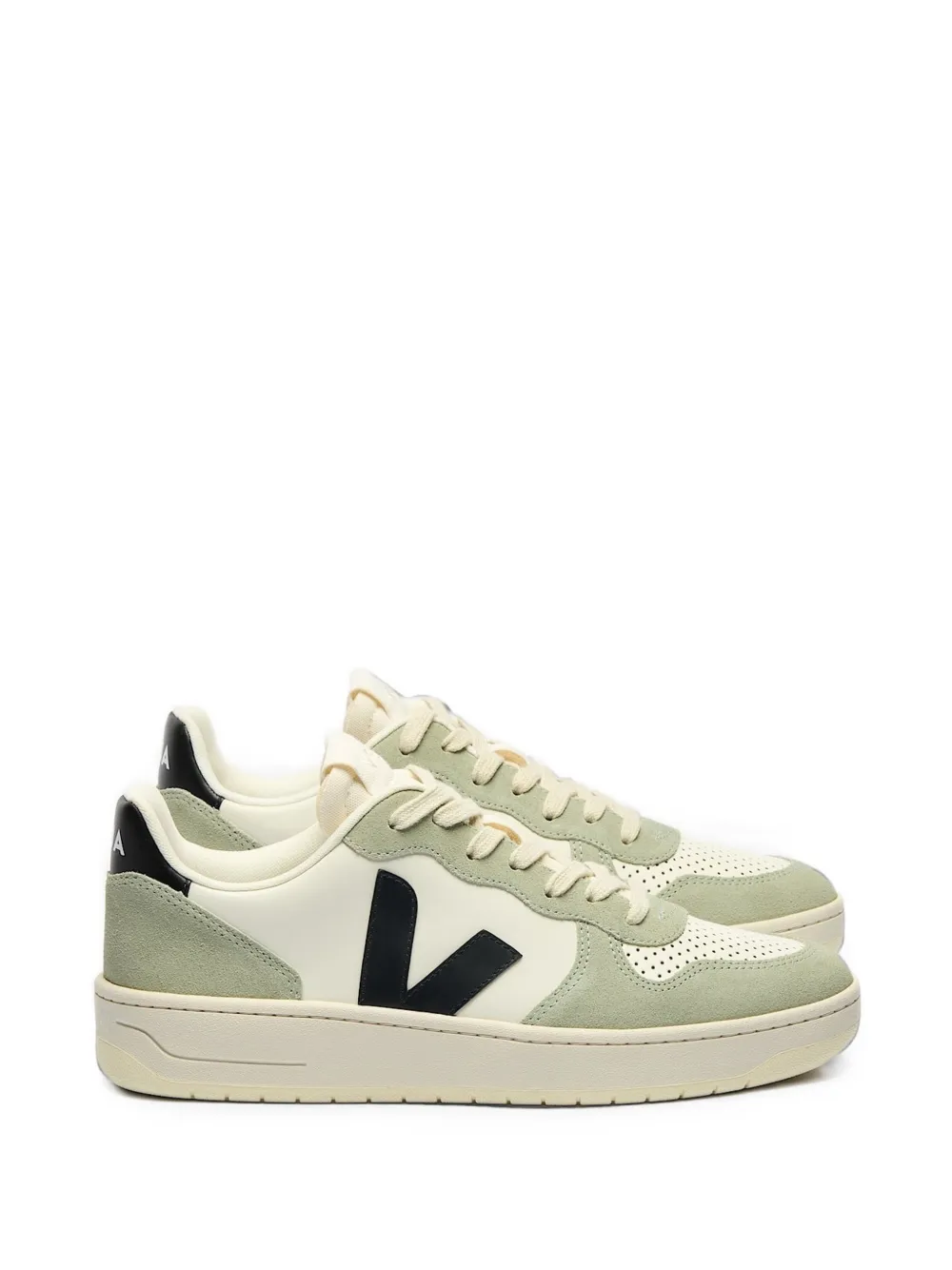 VEJA V-10 leather sneakers - Toni neutri