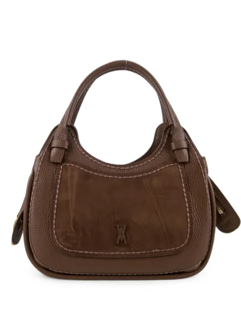VISONA` suede-panelled grained-leather tote bag