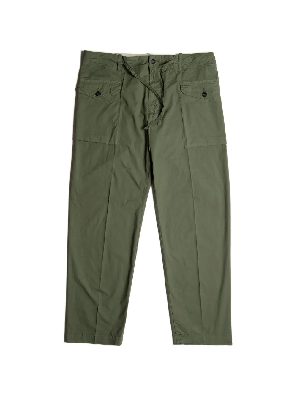 Panama Route patch-pocket straight-leg trousers