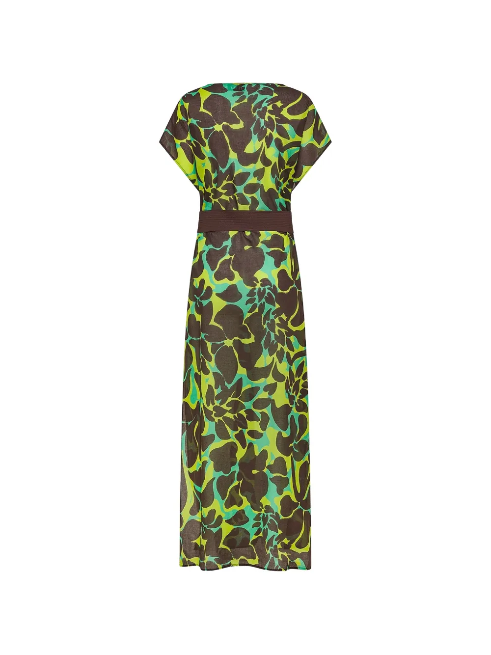 Niu floral-print belted maxi dress