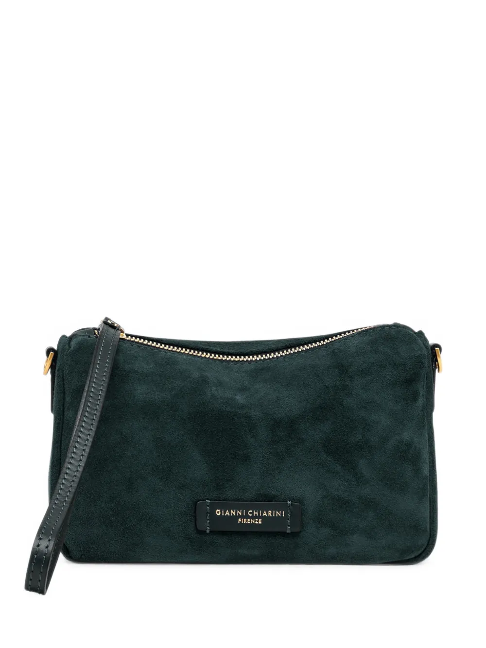 GIANNI CHIARINI small Nora suede pouch bag - Verde