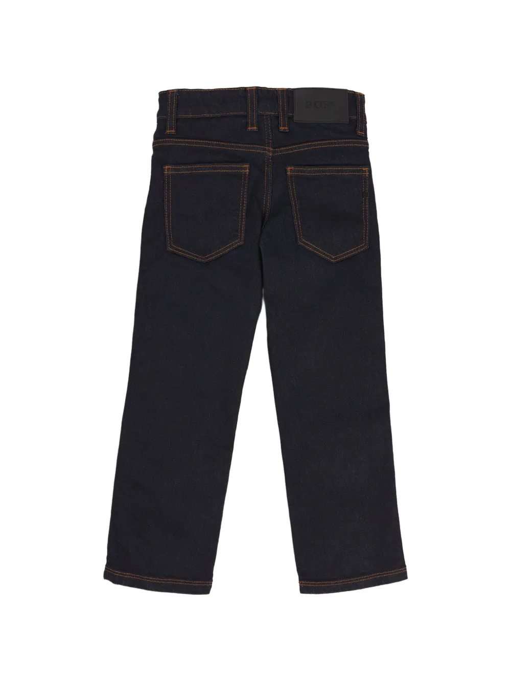 BOSS Kidswear contrast-stitch jeans Blauw