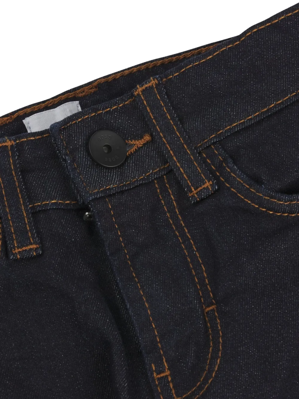 BOSS Kidswear contrast-stitch jeans Blauw
