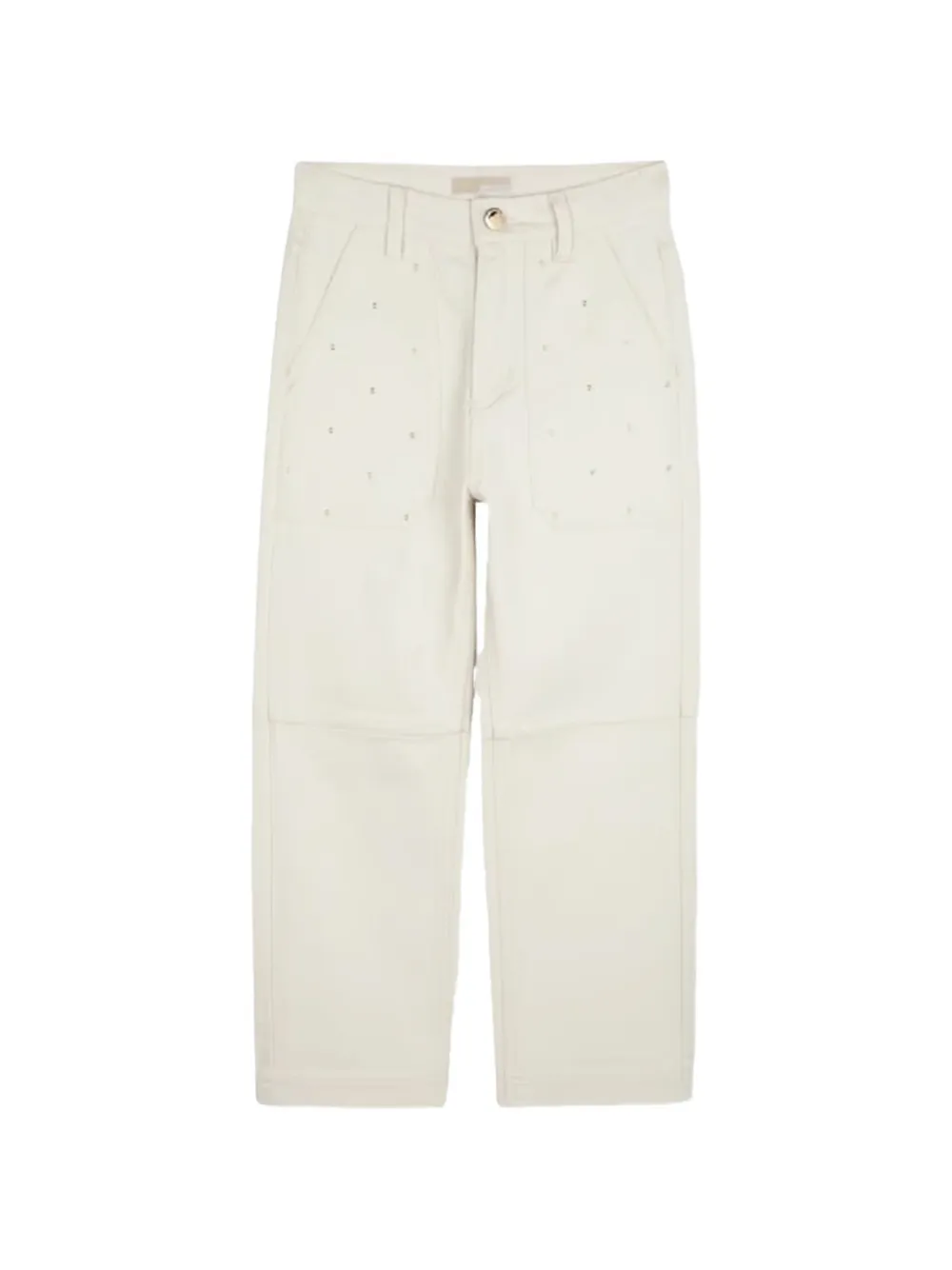Michael Kors Kids stud-embellished trousers - Toni neutri