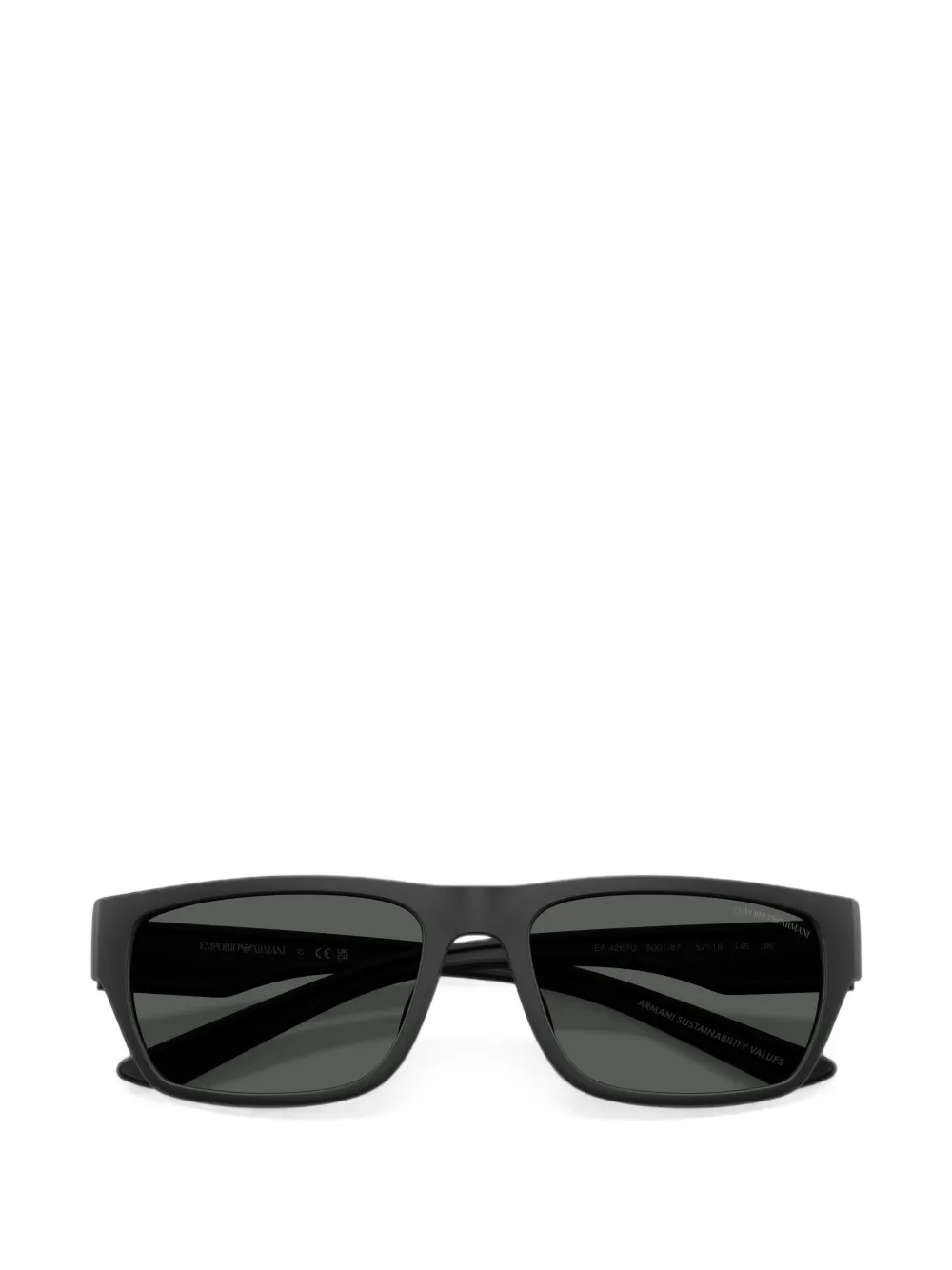 Emporio Armani rectangle-frame sunglasses Zwart