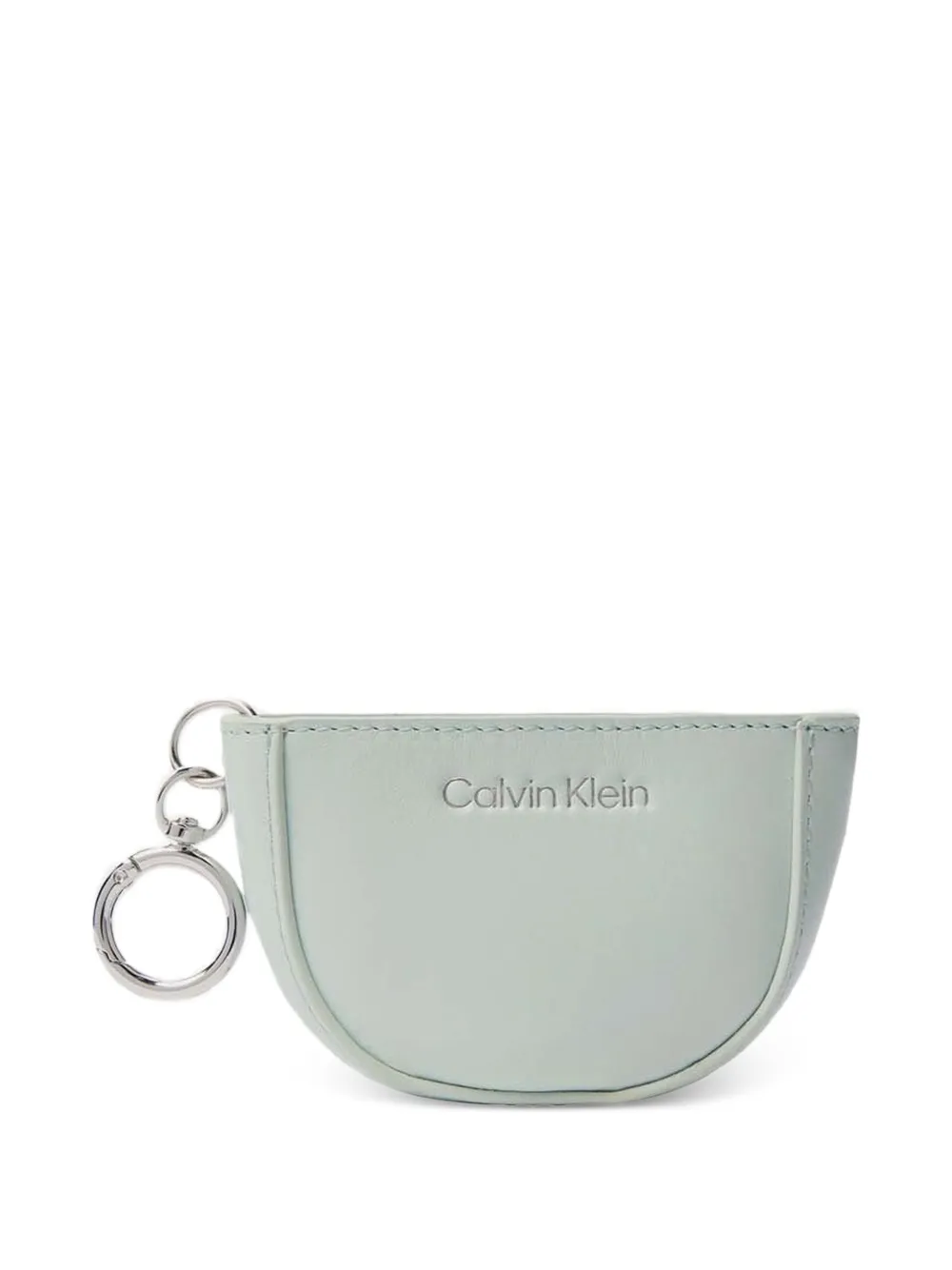 Calvin Klein logo-debossed pouch keyring