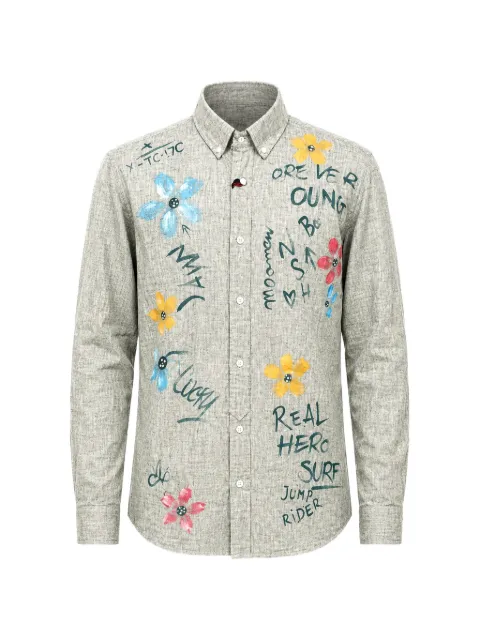 BOB floral-print button-down shirt