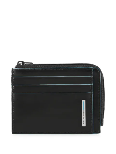 PIQUADRO logo-plaque zip-around cardholder