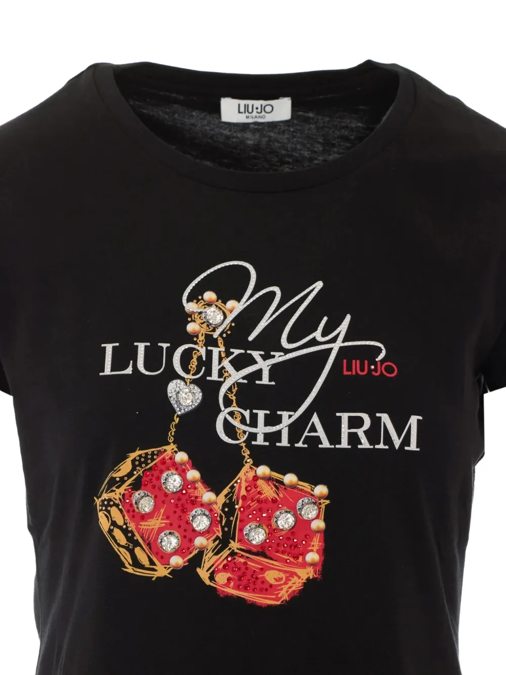 LIU JO T-shirt met borduurwerk Zwart