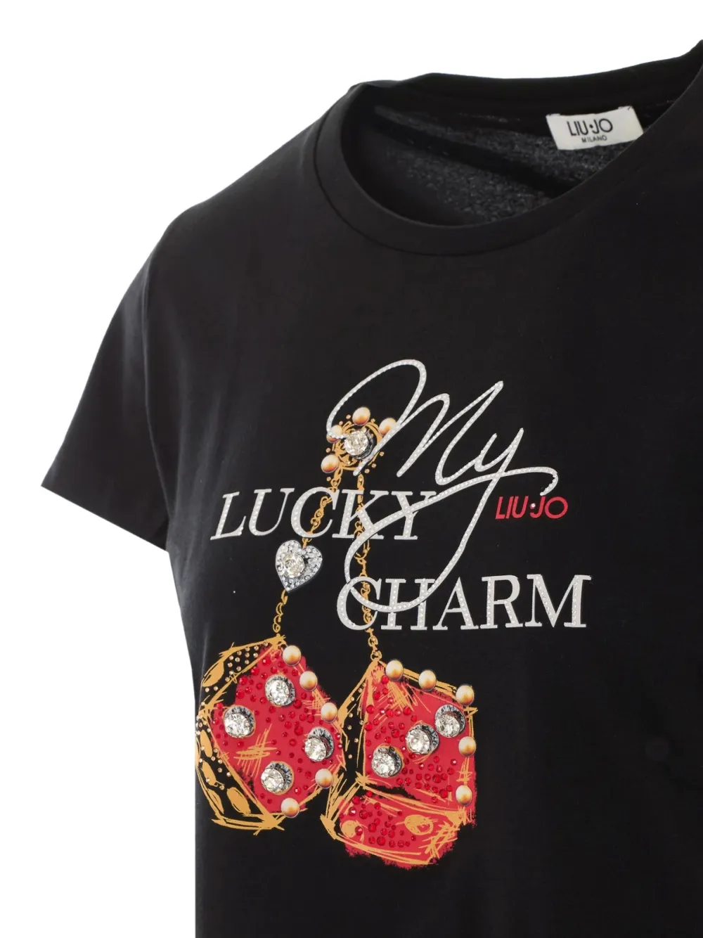 LIU JO T-shirt met borduurwerk Zwart