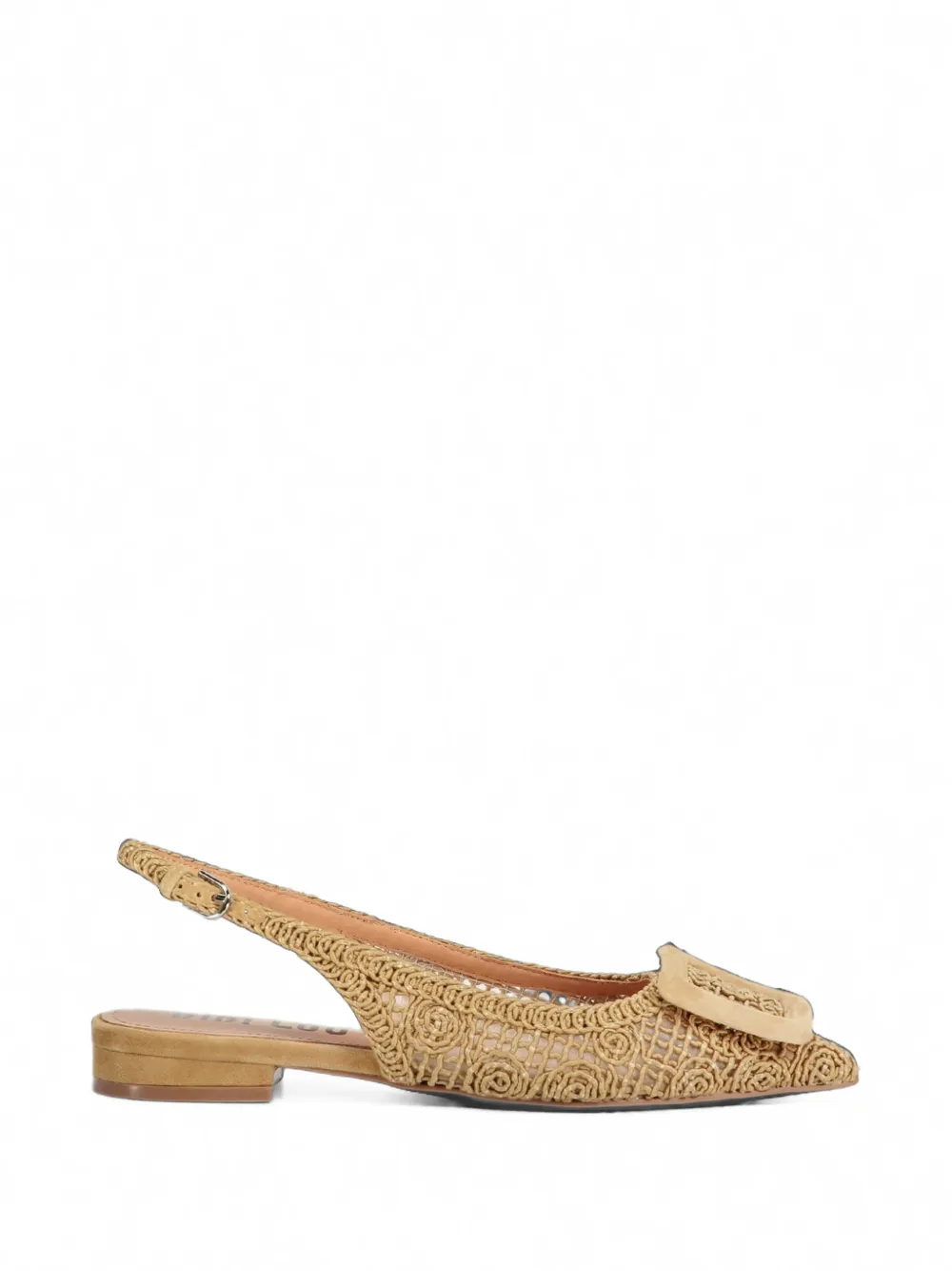 Bibi Lou buckle-detail slingback ballet flats - Toni neutri