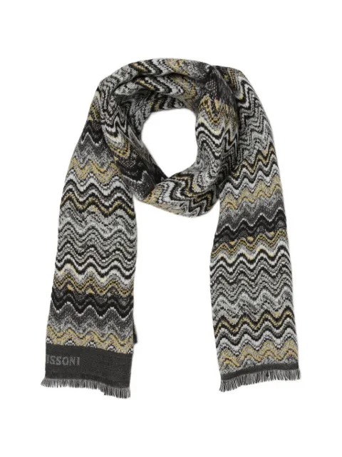 Missoni zigzag-pattern wool scarf