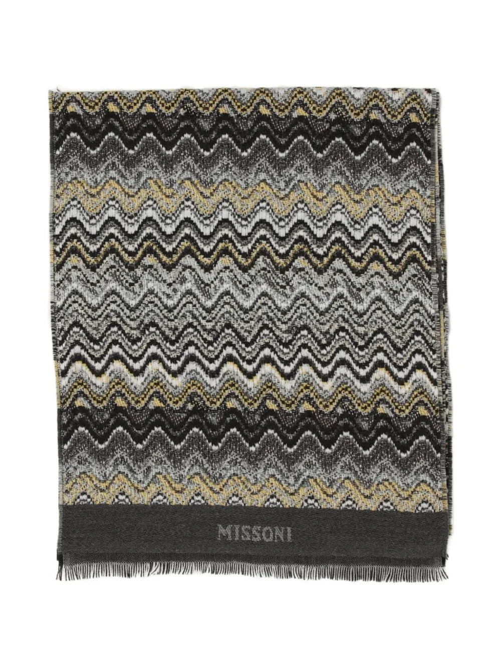 Missoni Sjaal met zigzag patroon Grijs