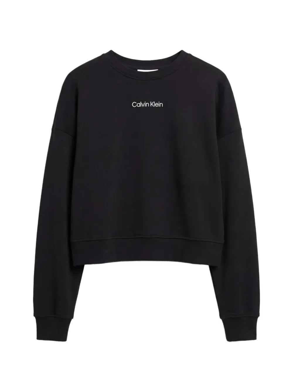 Calvin Klein logo-print drop-shoulder sweater