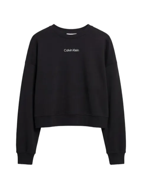 Calvin Klein logo-print drop-shoulder sweater