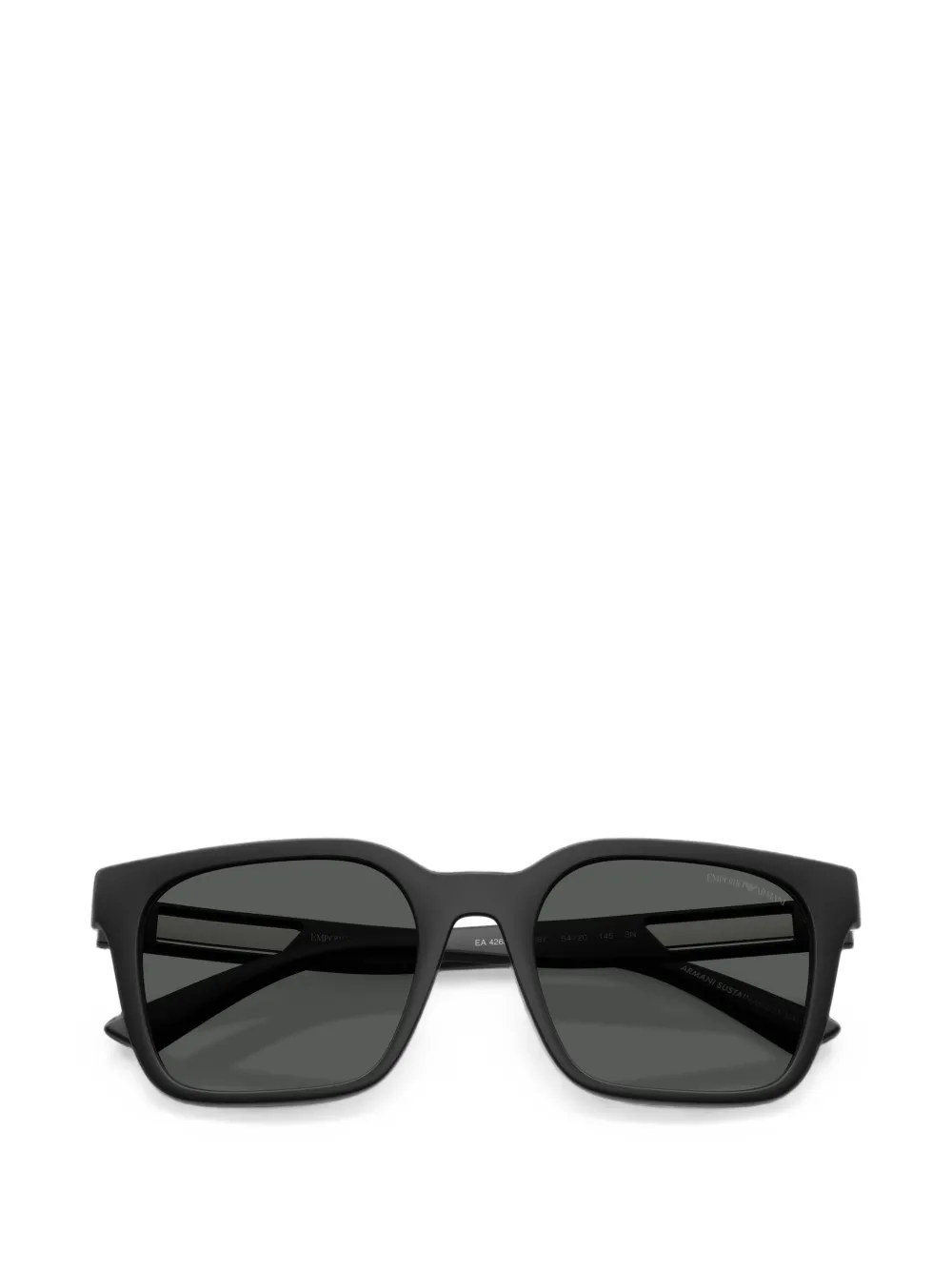 Emporio Armani Zonnebril met vierkant montuur Zwart