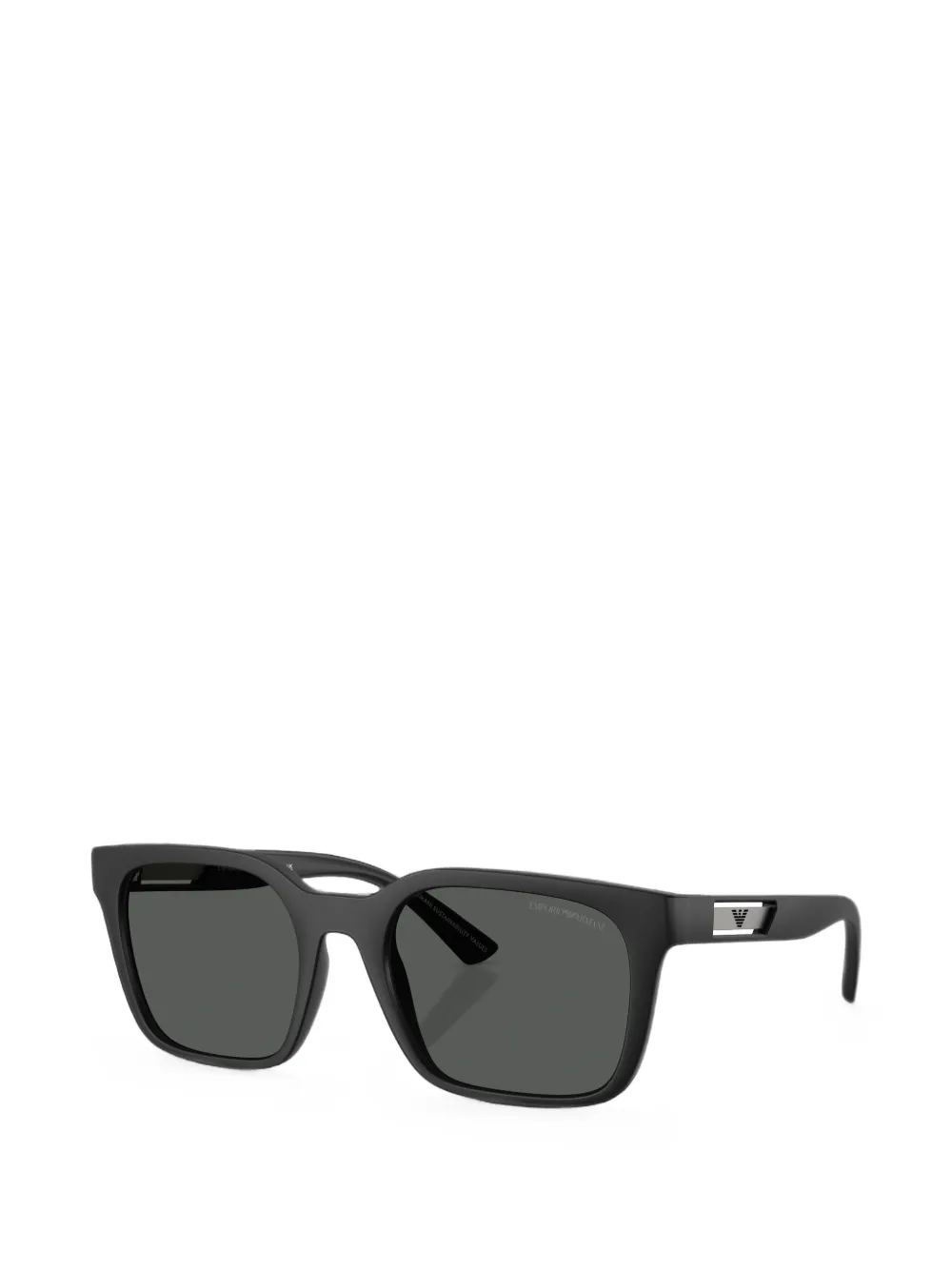 Emporio Armani Zonnebril met vierkant montuur Zwart