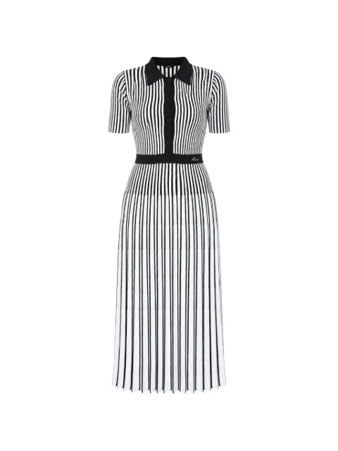 Karl Lagerfeld vestido midi con rayas verticales