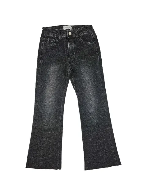 Gaelle Paris Kids rhinestone-embellished faded-effect jeans