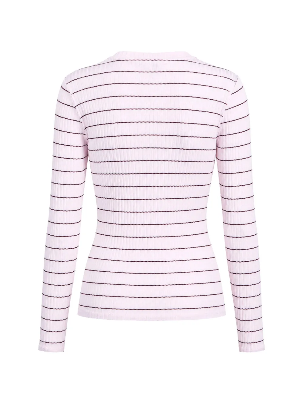 Vince striped ribbed T-shirt Roze