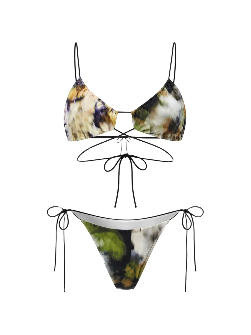 Amazuìn Hai floral-print tie-fastening bikini