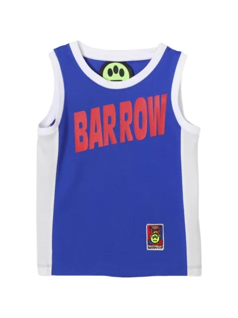 Barrow kids mesh-panelled logo-print vest