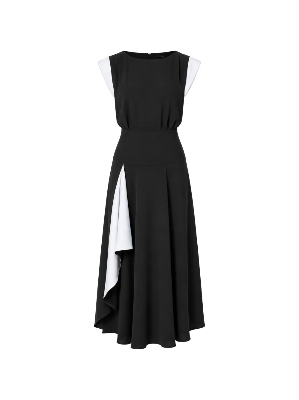 Karl Lagerfeld draped panelled midi dress - Nero