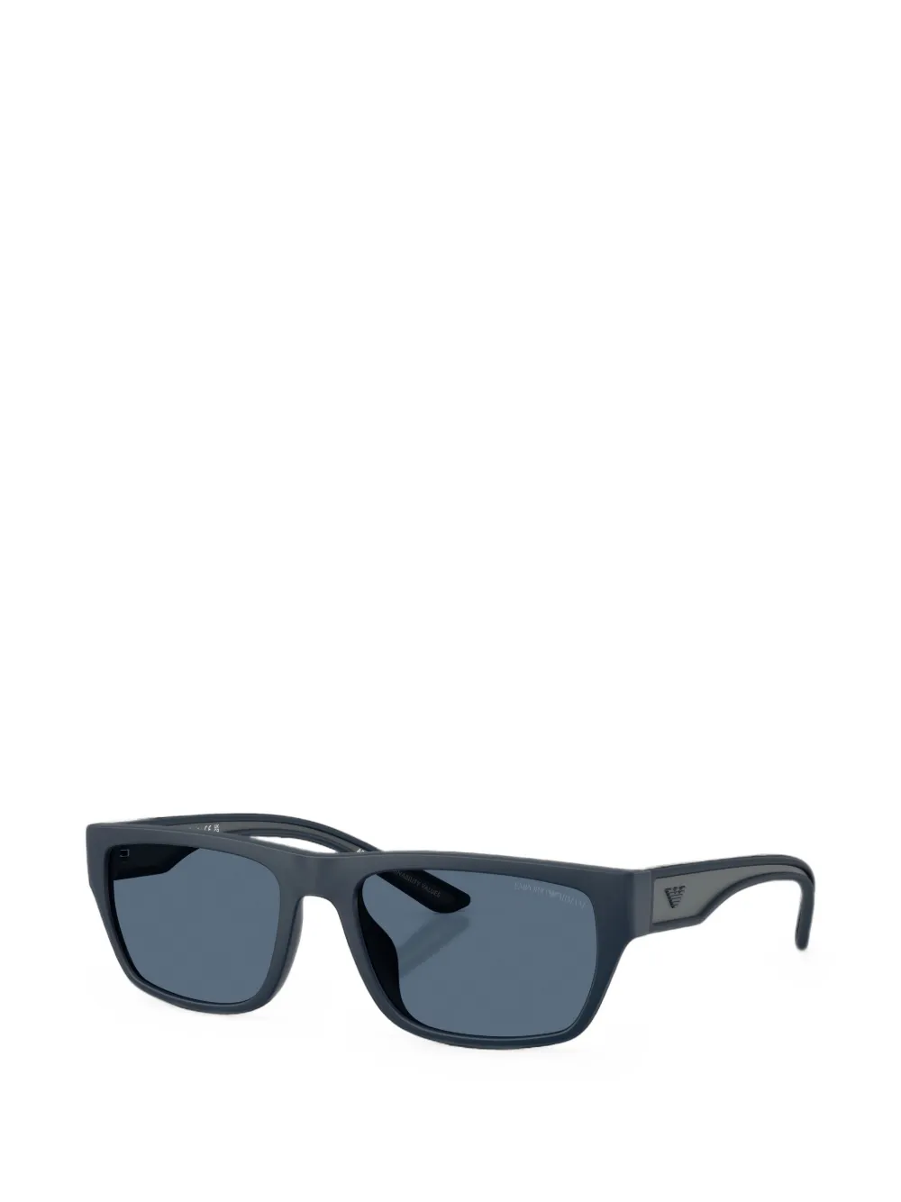 Emporio Armani Zonnebril met rechthoekig montuur Blauw