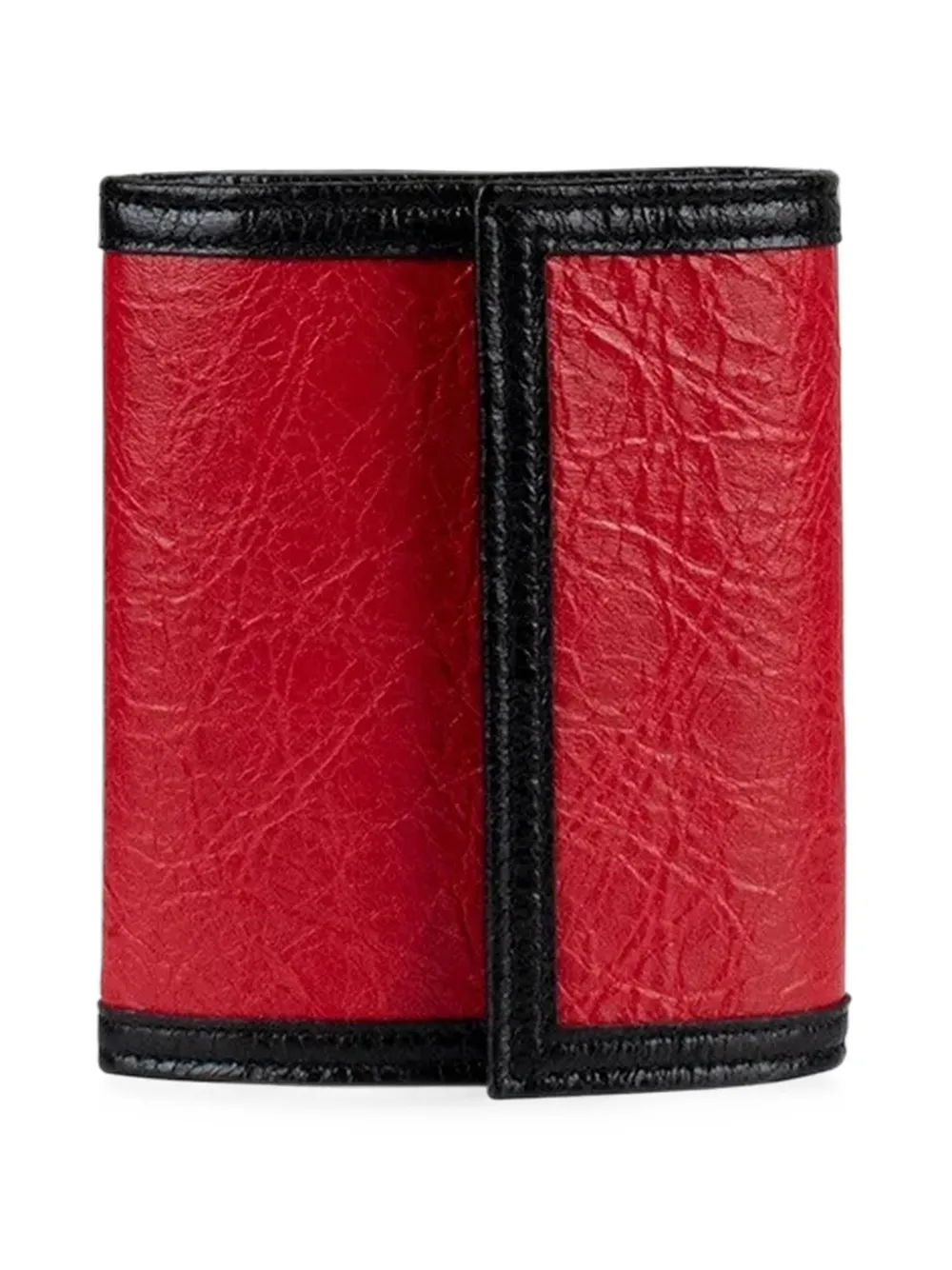 Balenciaga crinkled-leather wallet - Rosso