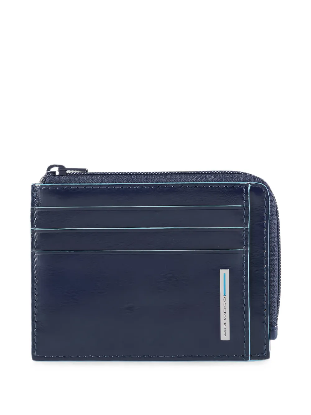 PIQUADRO Leren pasjeshouder Blauw