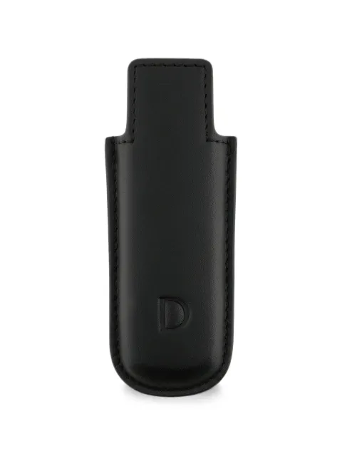 S.T. Dupont logo-embossed leather lighter case